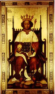 Englannin kuningas Rikhard II:en kruunajaiskuva, Westminster Abbey. Kuva ©: wikimedia.org