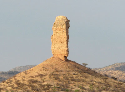 Eroosiojäännös Namibiassa. Kuva ©: creation.com